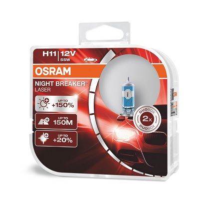 ams-OSRAM Gloeilamp, bochtenlicht NIGHT BREAKER® LASER (64211NL-HCB)