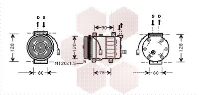VAN WEZEL Compressor, airconditioning (0100K010)