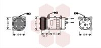 VAN WEZEL Compressor, airconditioning (0900K222)