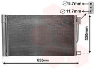 VAN WEZEL Condensor, airconditioning (17005314)