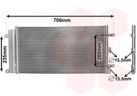 VAN WEZEL Condensor, airconditioning (17005342)