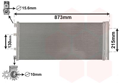VAN WEZEL Condensor, airconditioning (43005475)
