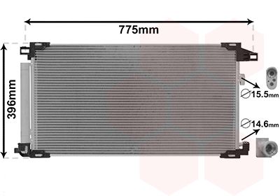 VAN WEZEL Condensor, airconditioning (53015703)