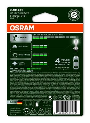 ams-OSRAM Gloeilamp, bochtenlicht ULTRA LIFE (64210ULT-01B)