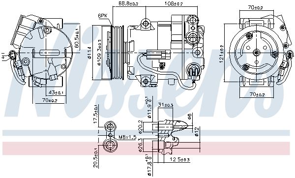 NISSENS Compressor, airconditioning ** FIRST FIT ** (890056)