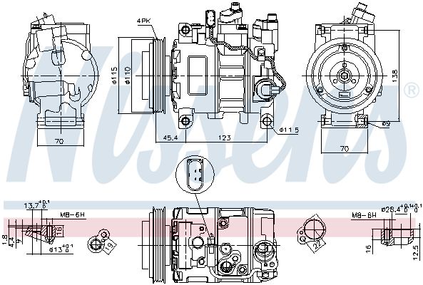 NISSENS Compressor, airconditioning ** FIRST FIT ** (890419)