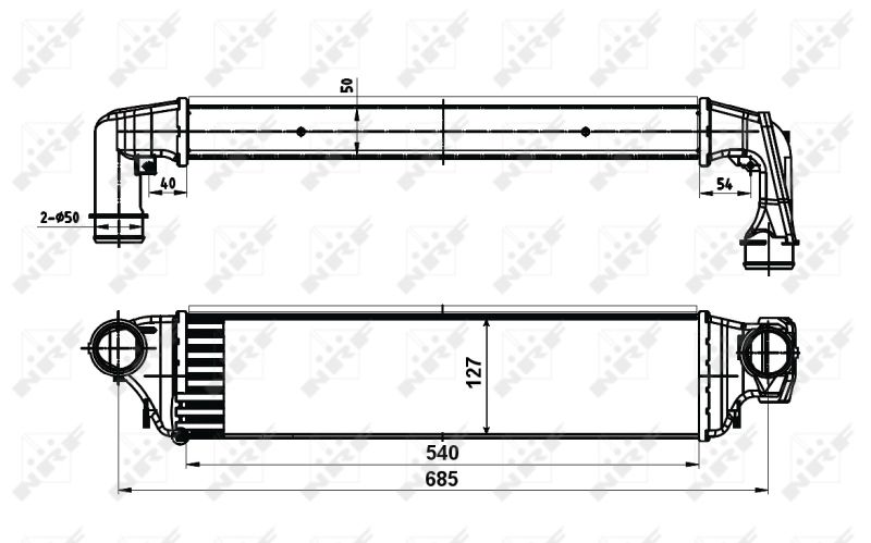 NRF Intercooler, inlaatluchtkoeler (30119A)