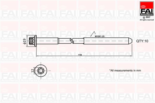 FAI AutoParts Cilinderkopbout set (B1321)