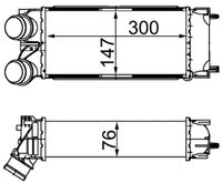 MAHLE Intercooler, inlaatluchtkoeler BEHR (CI 359 000S)