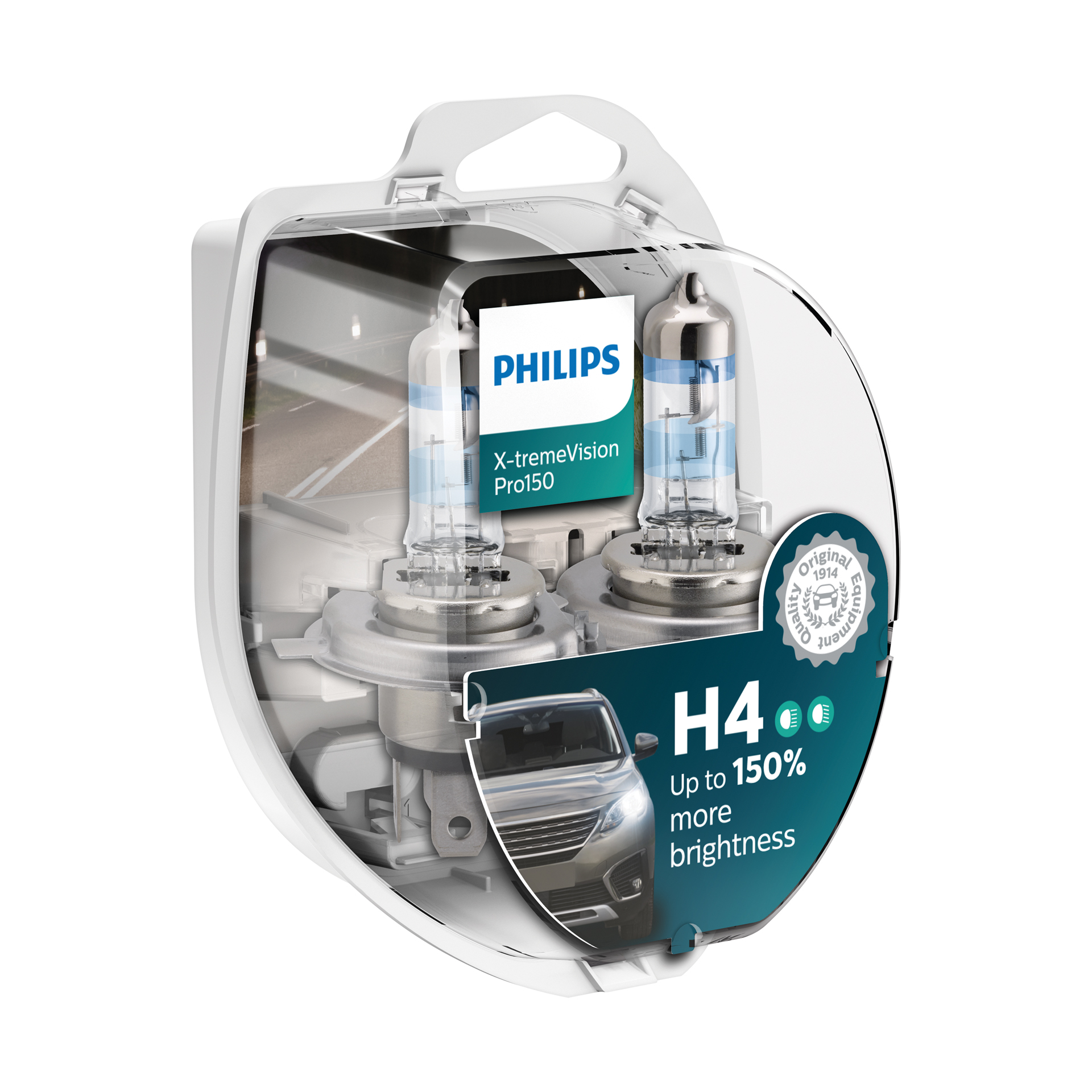 Philips 12342XVPS2 X-treme Vision Pro150 H4 2 stuks (0730269)