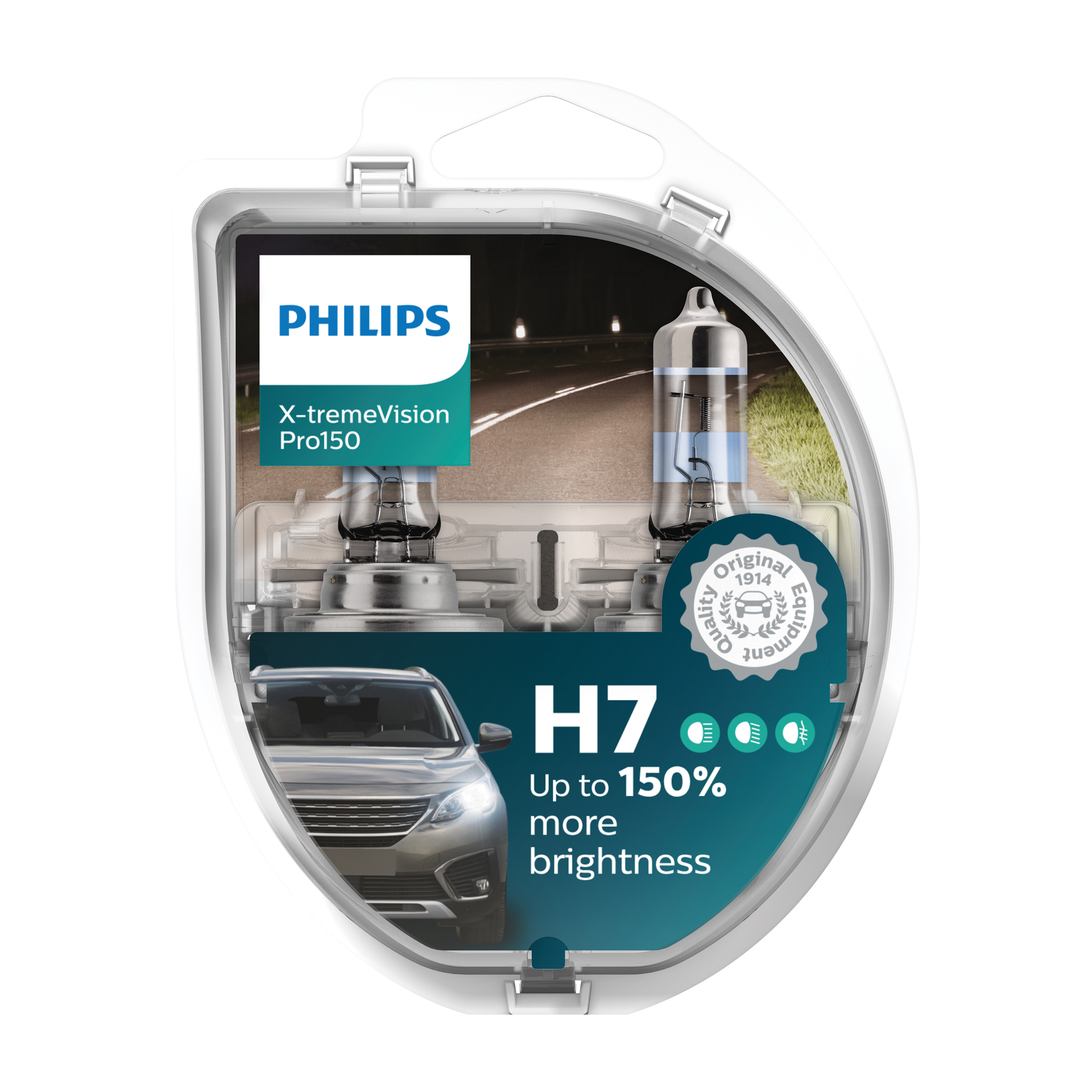 Philips 12972XVPS2 X-treme Vision Pro150 H7 2 stuks (0730271)
