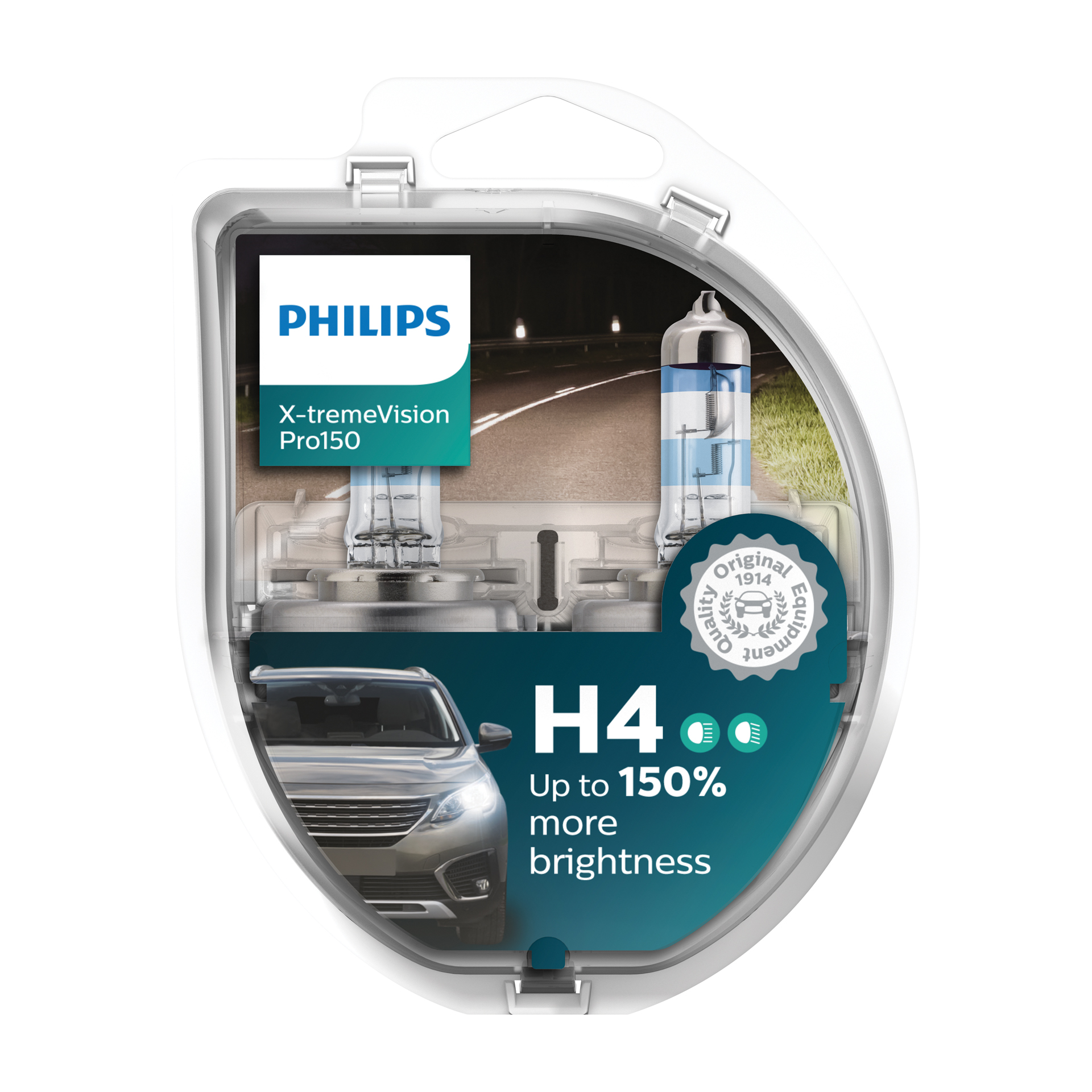 Philips 12342XVPS2 X-treme Vision Pro150 H4 2 stuks (0730269)