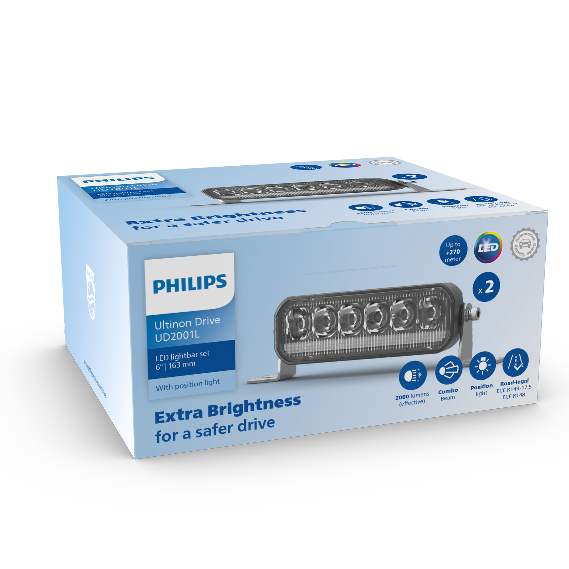 Philips Ultinon Drive 2001L 6 Inch LED-lichtbalkset (1510710)
