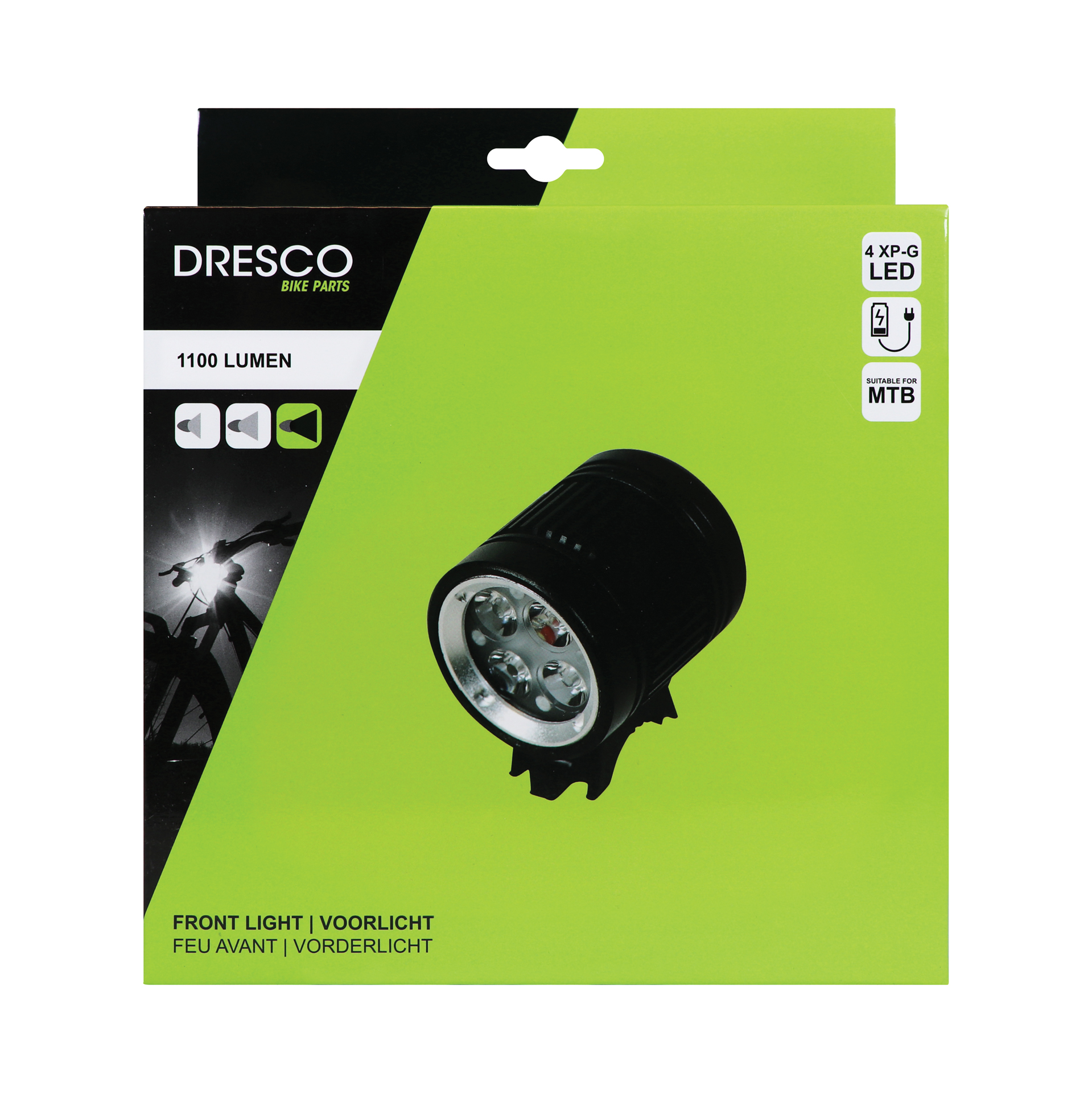 Dresco XP-G LED Koplamp met Accupack 1100 Lumen (5251014)